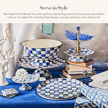 Amazon.com: MACKENZIE-CHILDS Enamel Round Tray, Unique Serving Amazon.com: MACKENZIE-CHILDS Enamel Round Tray, Unique Serving